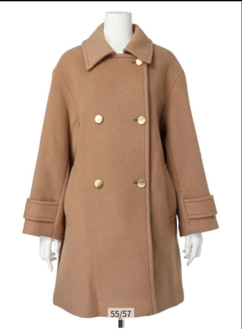 JUSGLITTY スタンダードPコート　キャメル