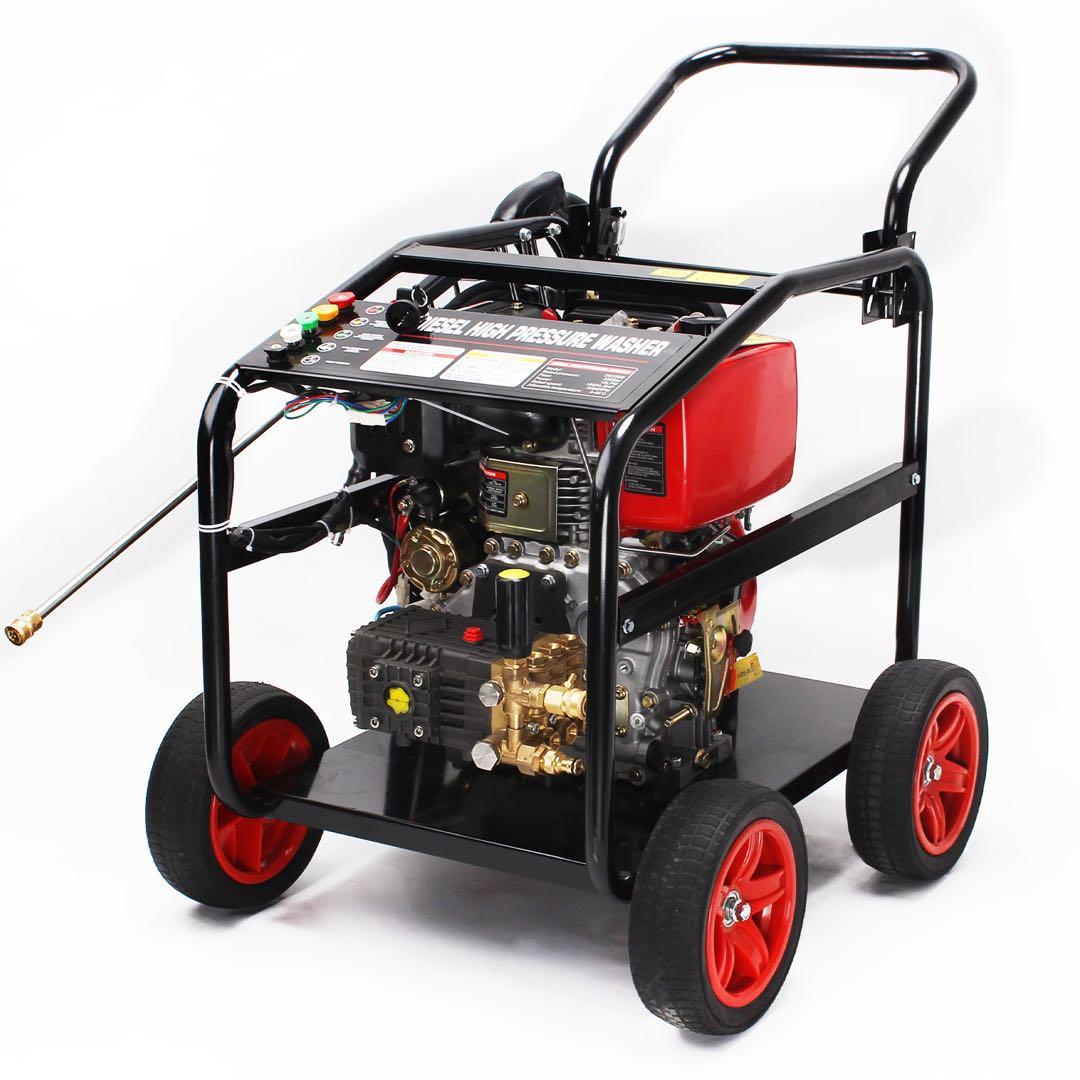 エンジン高圧洗浄機 キーで起動 ディーゼル燃料 エンジン式高圧洗浄機250BAR