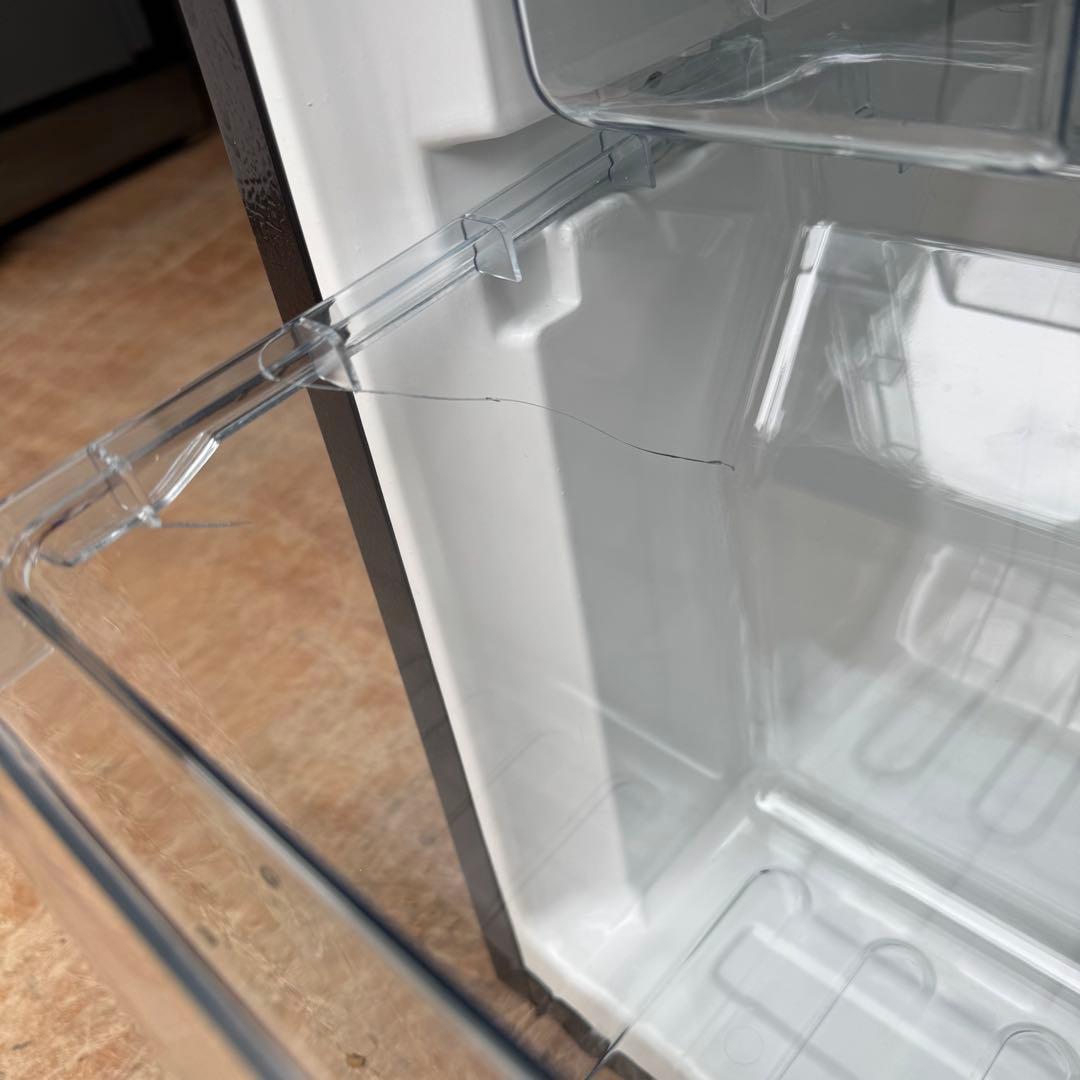 C7437★2020年製美品★ツインバード　冷蔵庫　ミラーブラック　鏡