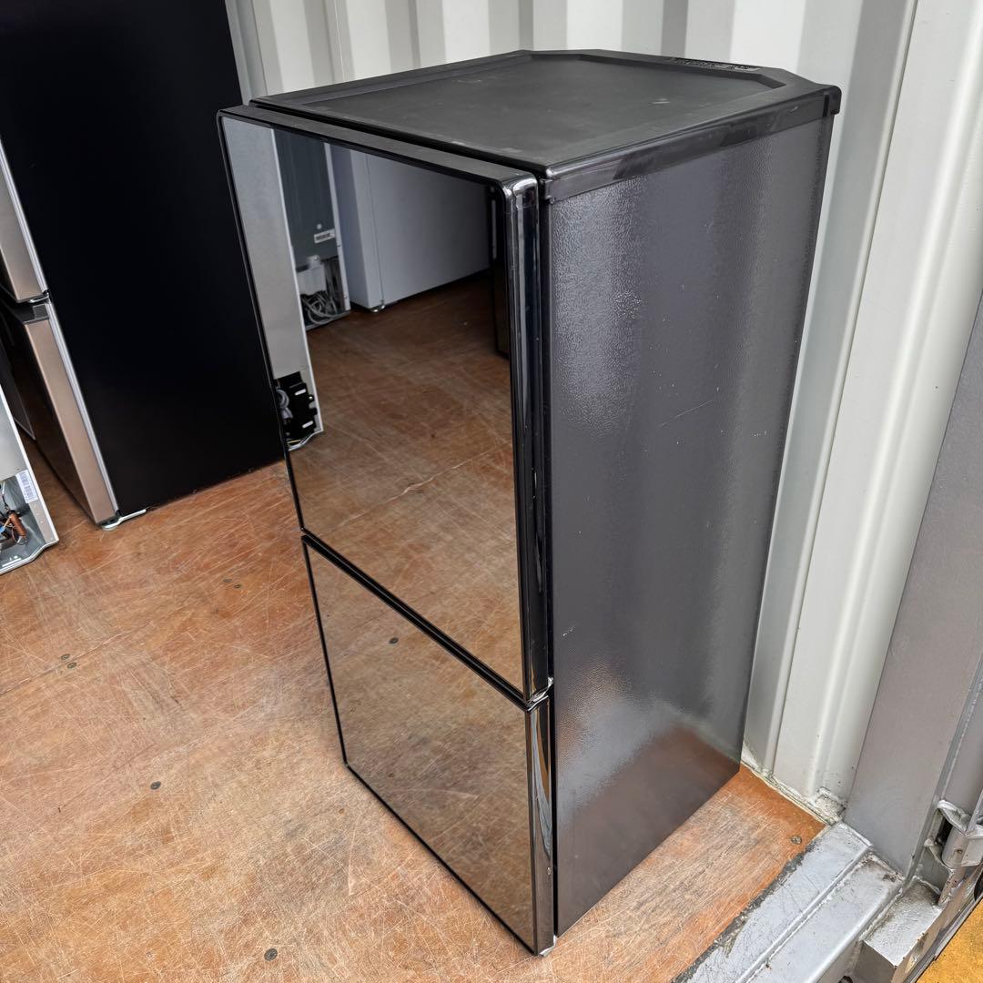 C7437★2020年製美品★ツインバード　冷蔵庫　ミラーブラック　鏡
