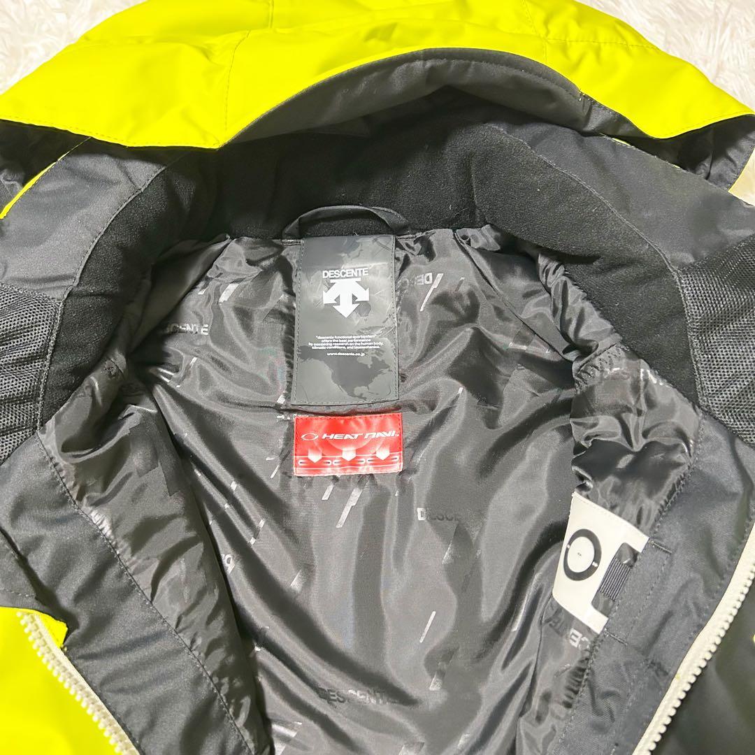 【美品】DESCENTE デサント スキーウェア 上下 シンプル イエロー Ｌ