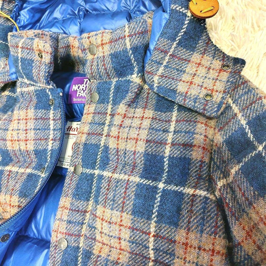 【美品】ノースフェイスパープルレーベル ハリスツイードコラボ ダウンジャケット