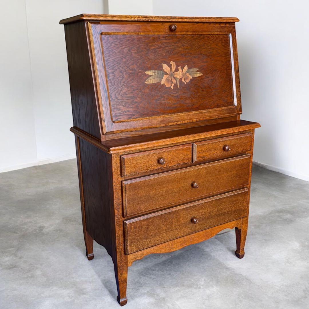 HR757 【象嵌】三越家具Brugge クラシカル　ライティングビューロー