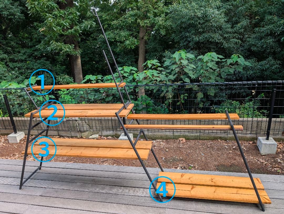 DOD テキーラキッチンレッグ、ランタンレッグ、棚板セット