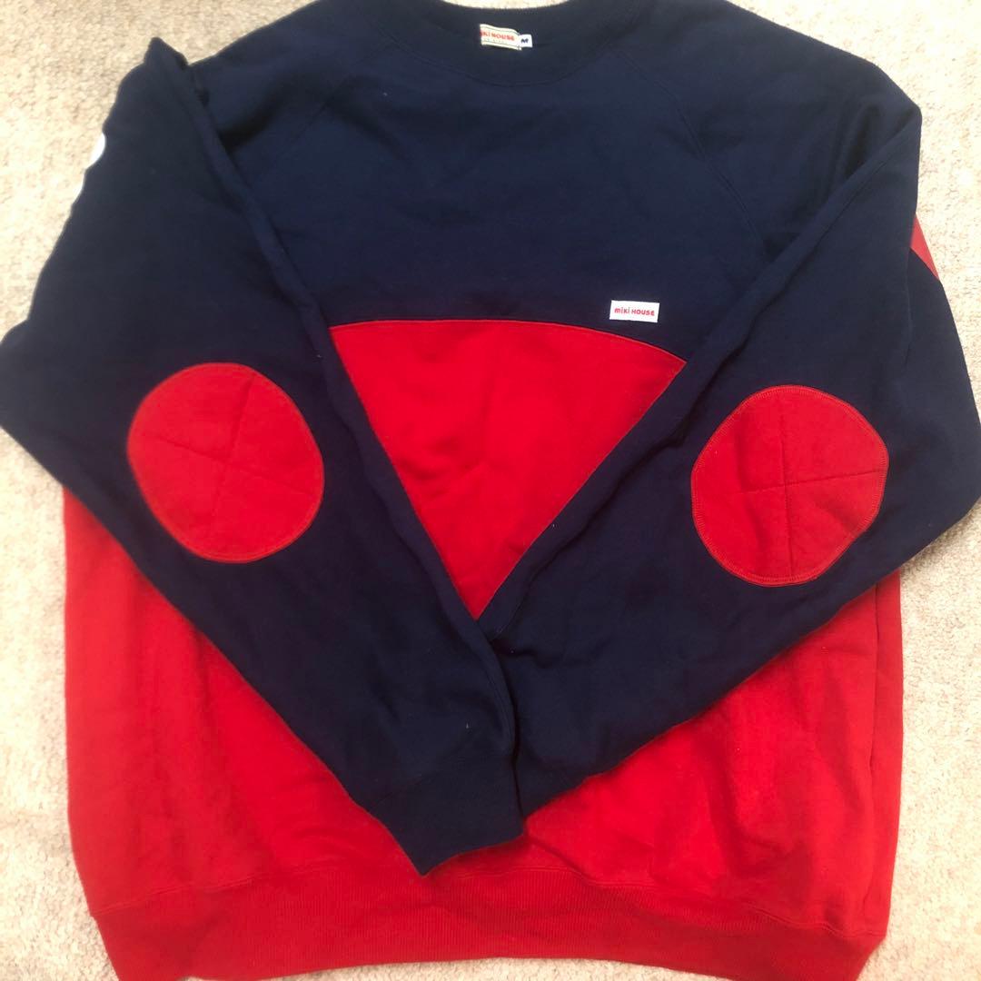 ミキハウス バックビッグロゴ　トレーナー　大人Mサイズ