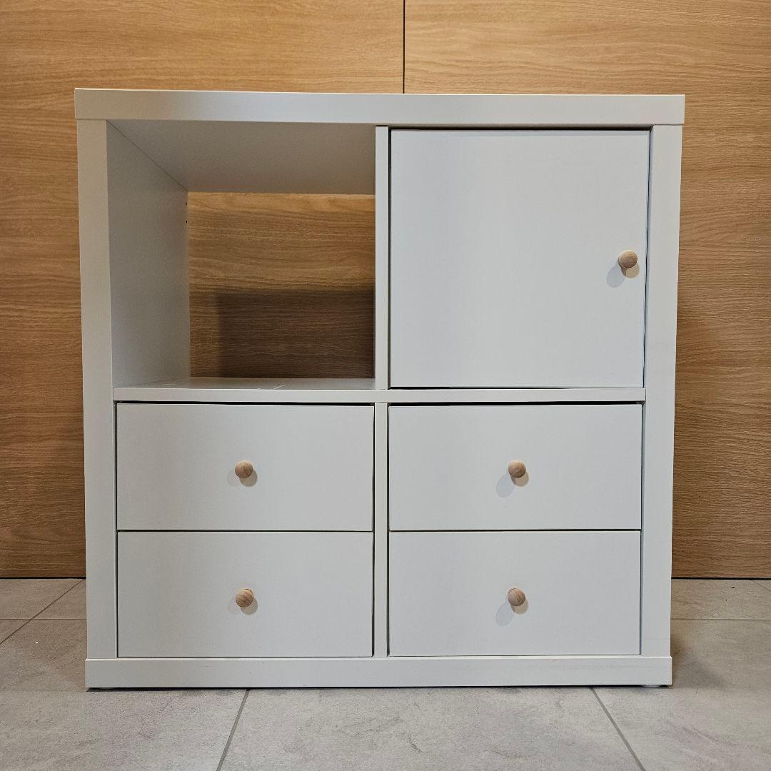 IKEA KALLAX シェルフユニット　引き出し、扉付き　完成品　カラックス