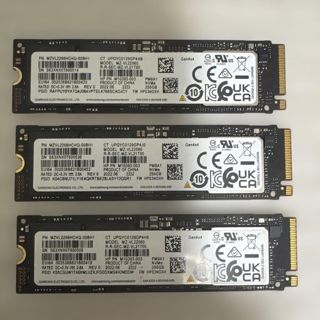 SAMSUNG MZ-VL22560 NVMe 3枚セット