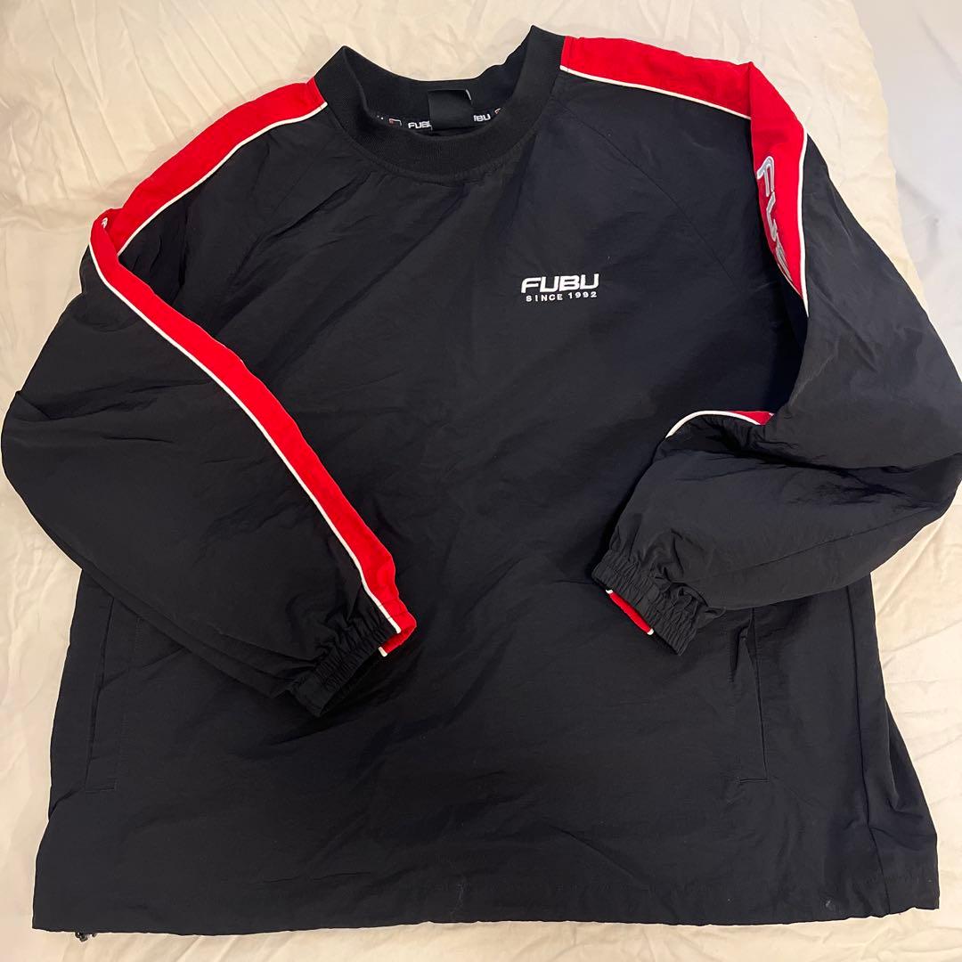 FUBU 黒赤セットアップのセット。サイズ注意！長袖 ブラック/レッド