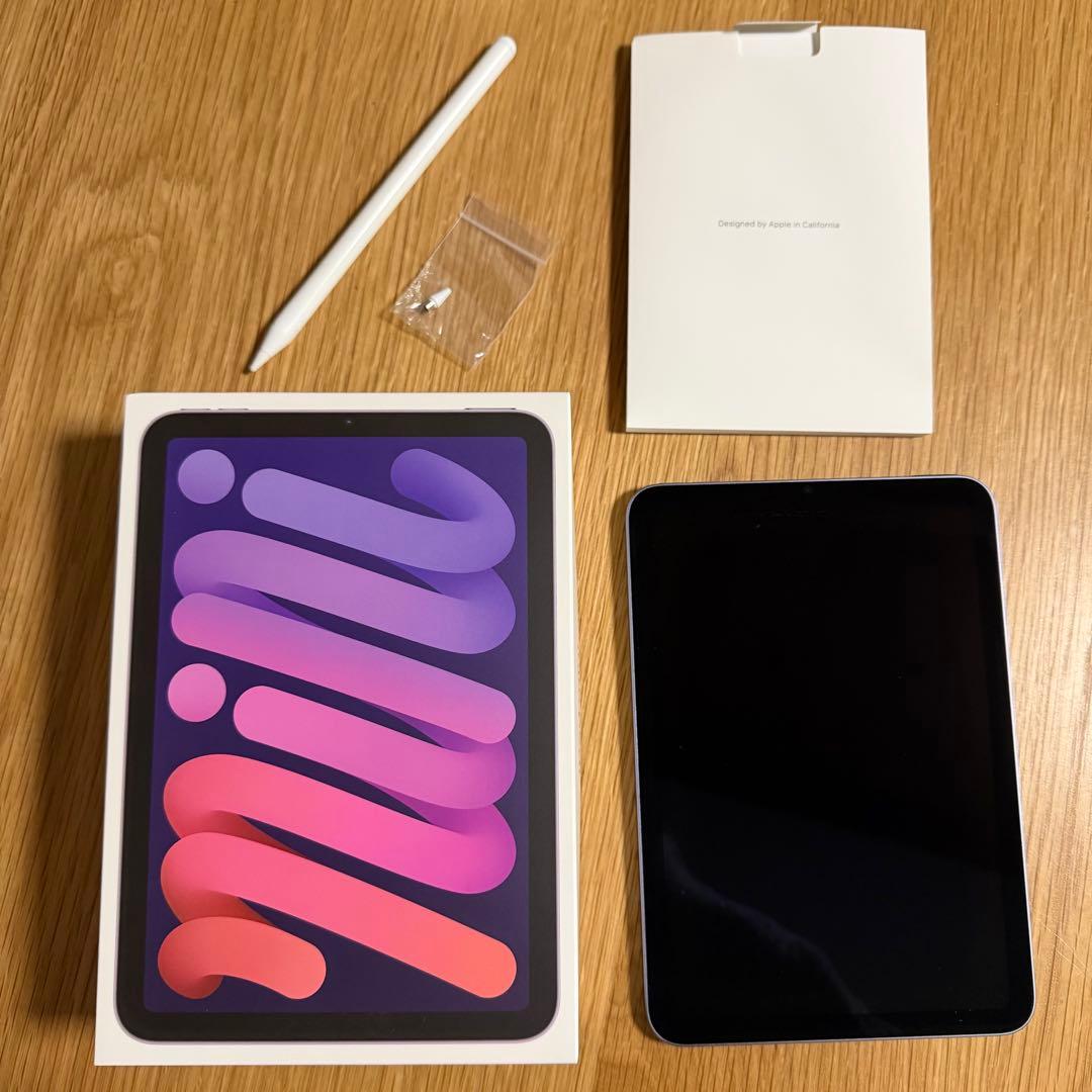 ペン付き　iPad mini 第6世代 64GB Wi-Fi パープル　90%