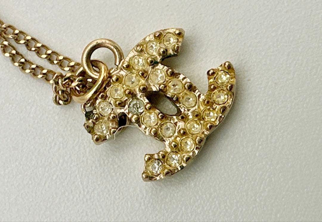 CHANEL ココマーク　10A ネックレス　ストーン　ゴールド　シャネル