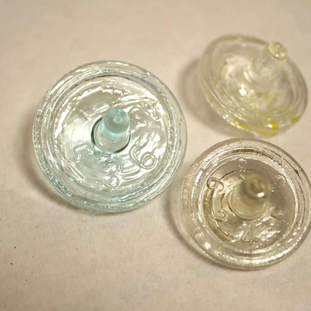 専用出品 ガラス独楽セット　和ガラス　レトロ　マーブル柄