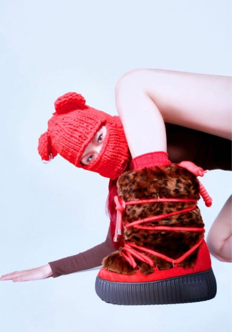 靴 YELLO PAOTU FAUX FUR BOOTS XL