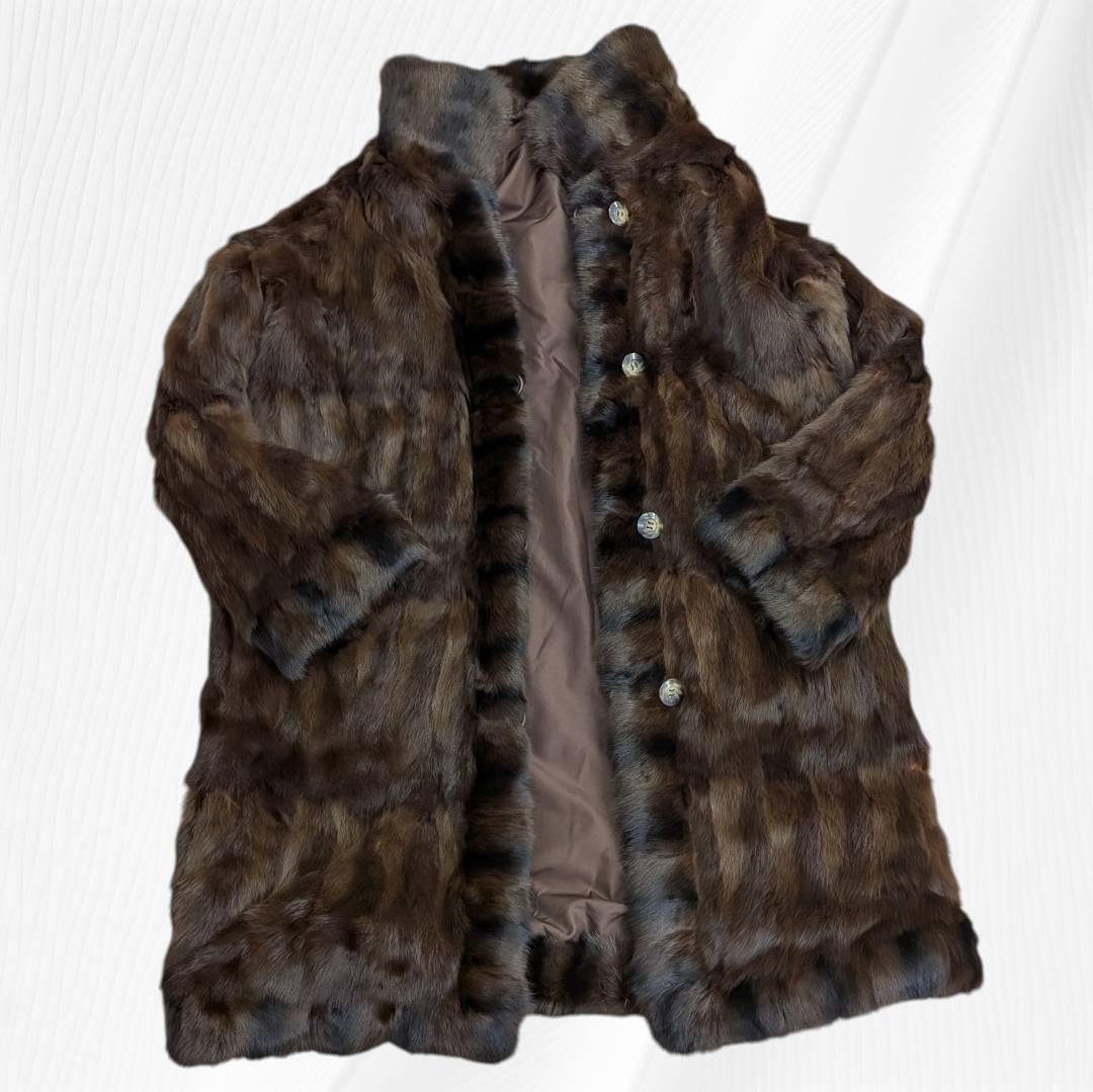 BALMAIN バルマン 毛皮 コート リバーシブル シルク１００％ ９号サイズ