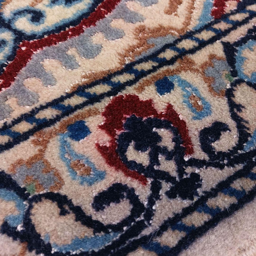 専用Y2617 ペルシャ絨毯 ナイン産 手織り ウール ラグ マット