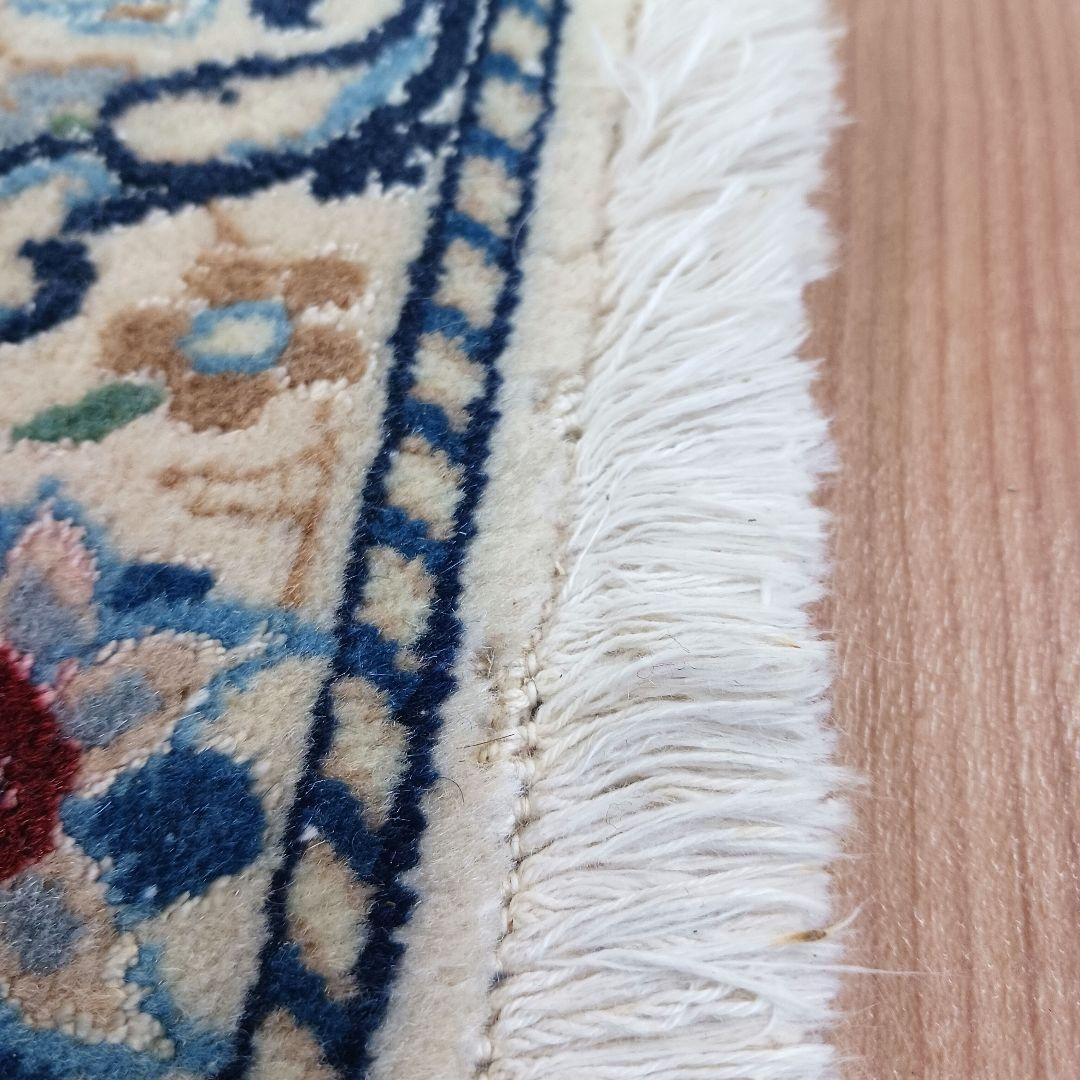 専用Y2617 ペルシャ絨毯 ナイン産 手織り ウール ラグ マット