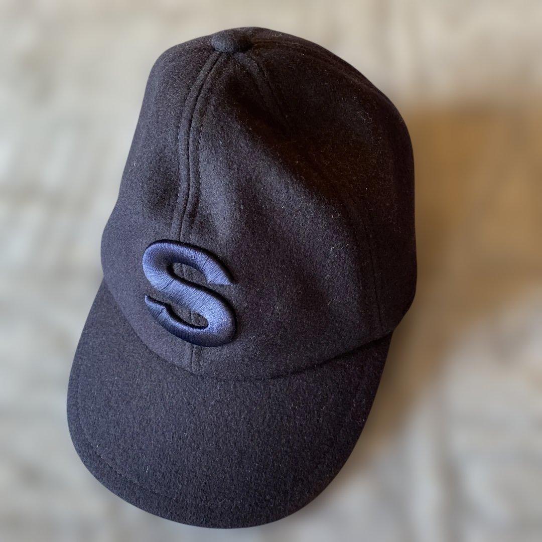 美品！　サカイ　ネイビー刺繍Sロゴ　キャップ