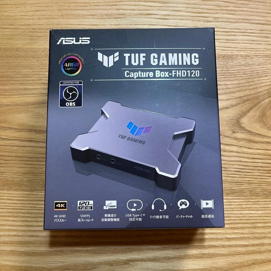 ASUS TUF Gaming Capture Box FHD120 Mac対応