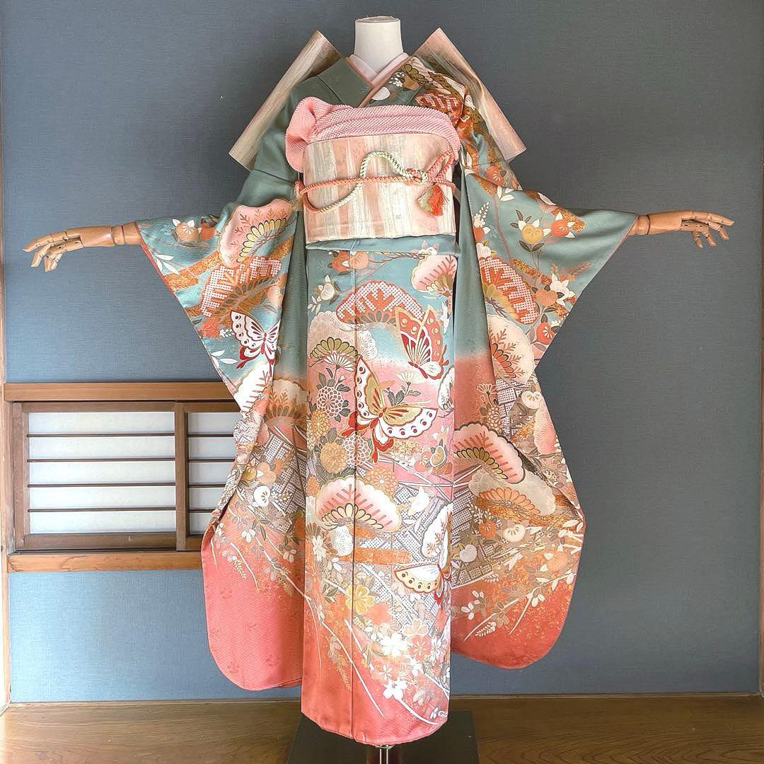 振袖フルセット　高身長　手描き友禅　成人式振袖　振袖　裄丈70 ➕サイズ