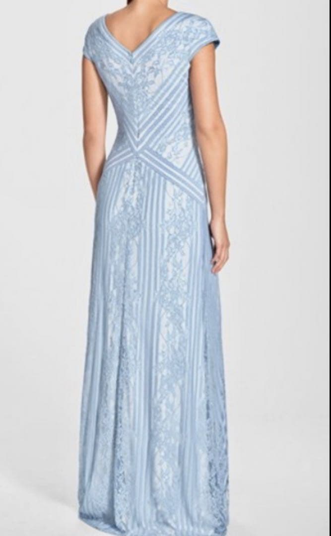 MMM【TADASHI SHOJI】ライトブルー レース ドレス