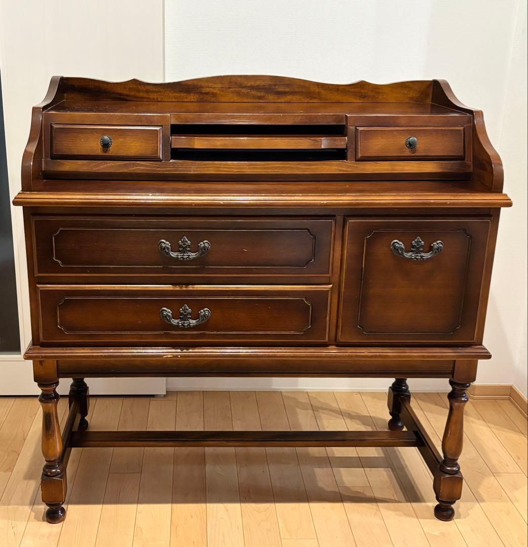 【希少】オールドカリモク　ライティング　デスク　チェスト　ドレッサー