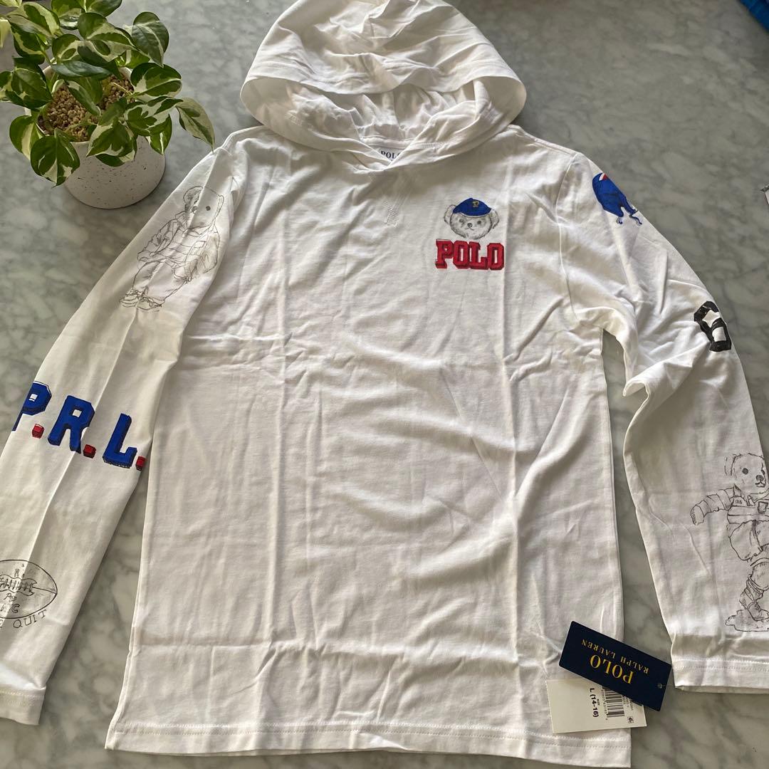 新品未使用ラルフローレン　160 L(14-16)フード付き ポロベアTシャツ