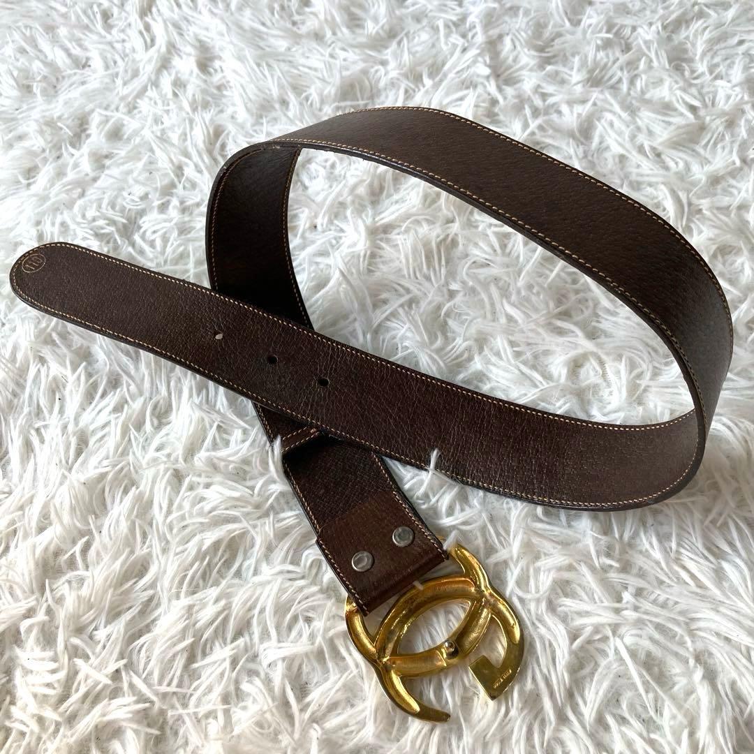 美品✨GUCCI グッチ インターロッキング ベルト ゴールド金具 レザー