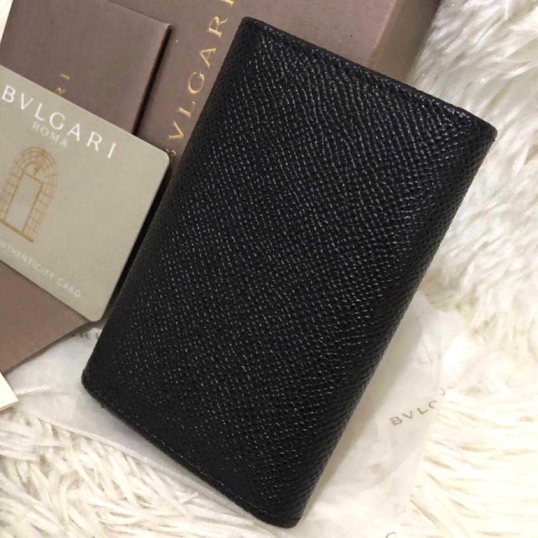 未使用✨ブルガリ レザー　6連キーケース　 キーリング付き　 ブラック