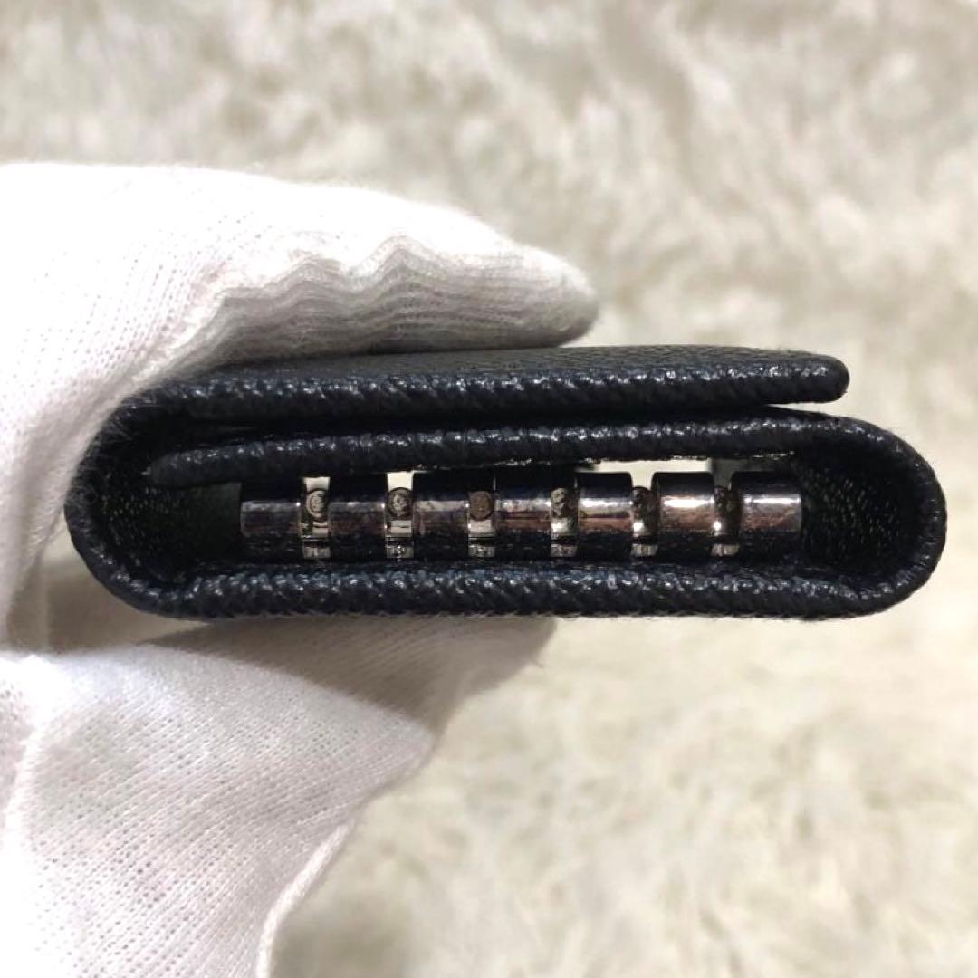 未使用✨ブルガリ レザー　6連キーケース　 キーリング付き　 ブラック