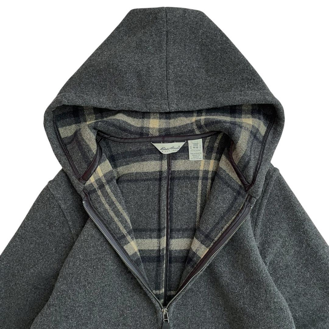 【美品】EddieBauerエディ-バウア- 90s フード付き ウール コート
