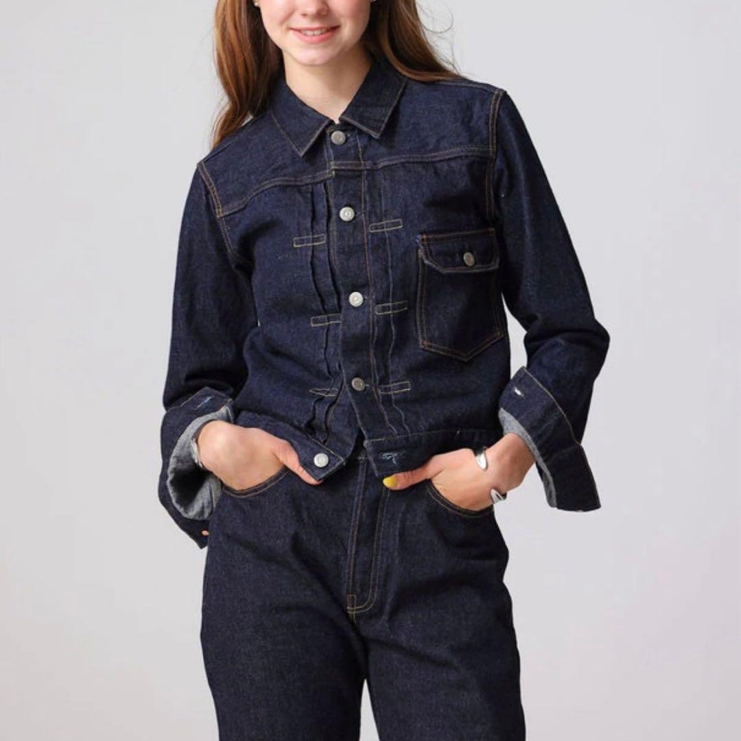 美品 LENO リノ 1stタイプ デニムジャケットGジャン 濃紺 03 sc5