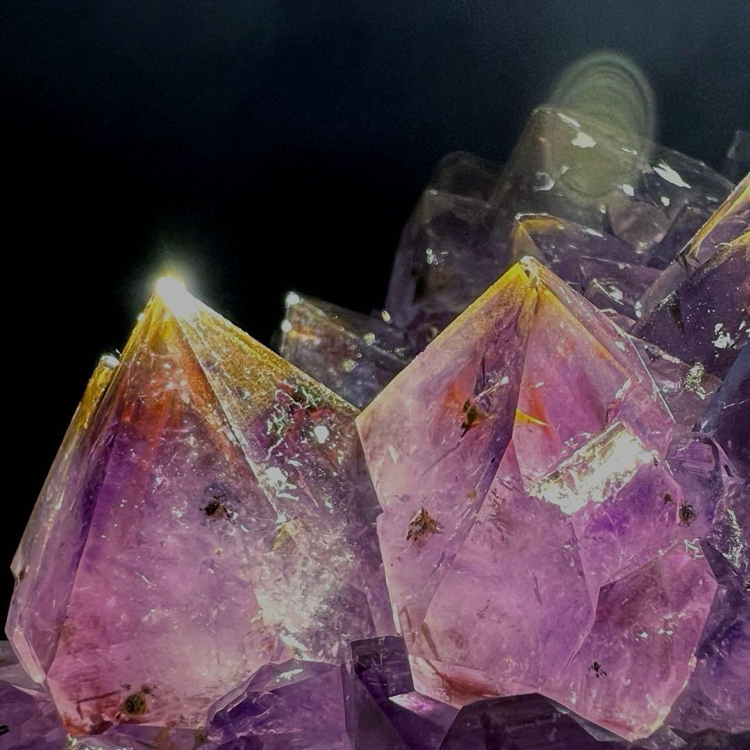 ✳️超希少‼️紫水晶とレッドの煌めき✨レッドファントム アメジストクラスター 天然石