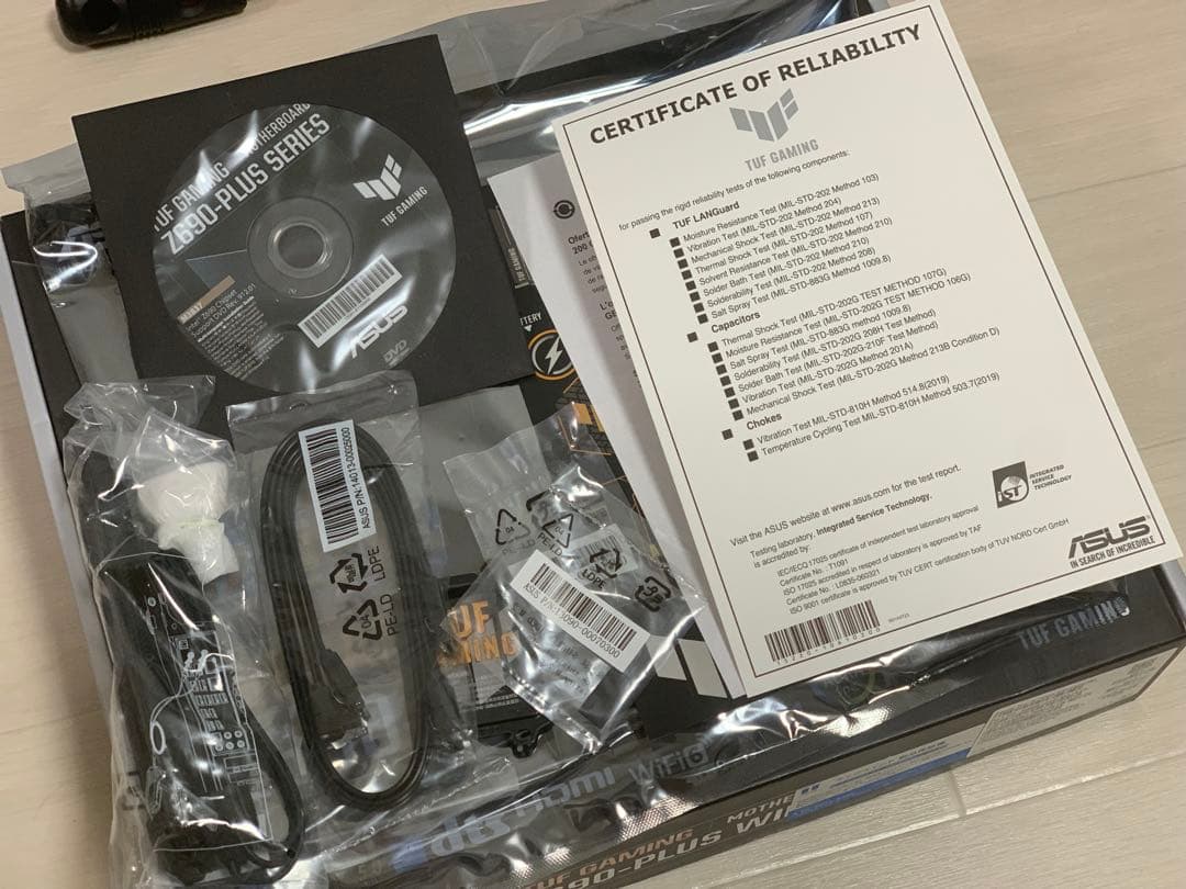 CPU i9-12900KS,TUF GAMING Z690-PLUS WIFI D4