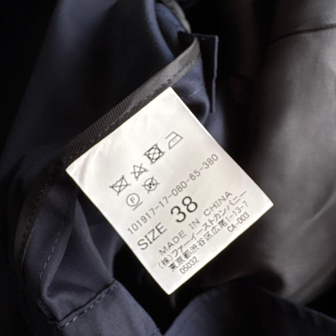 美品 ANAYI 38 ブライトツイルライナー付モッズコート/ネイビー