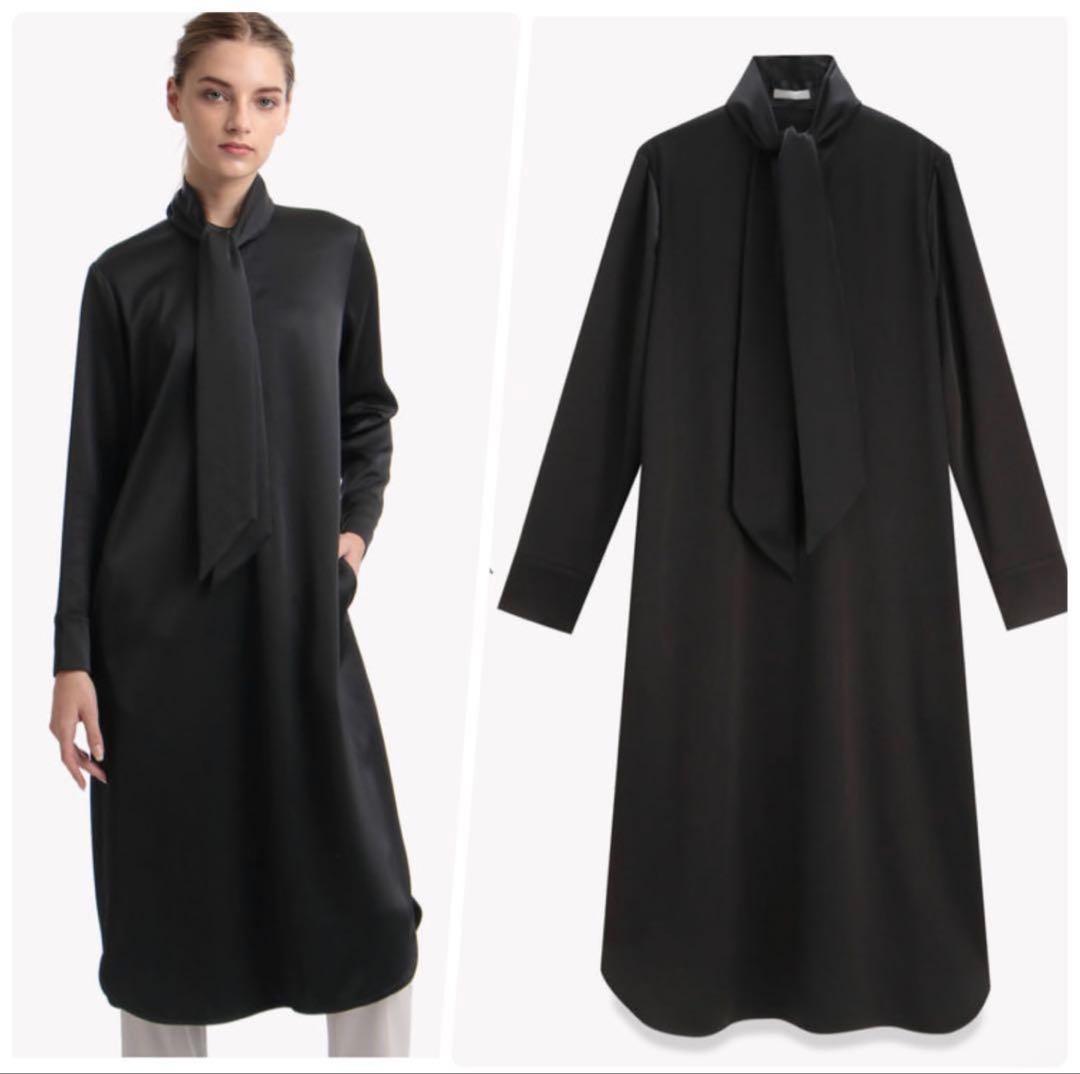 美品✨️theory luxe サテンシャツワンピース ウオッシャブル