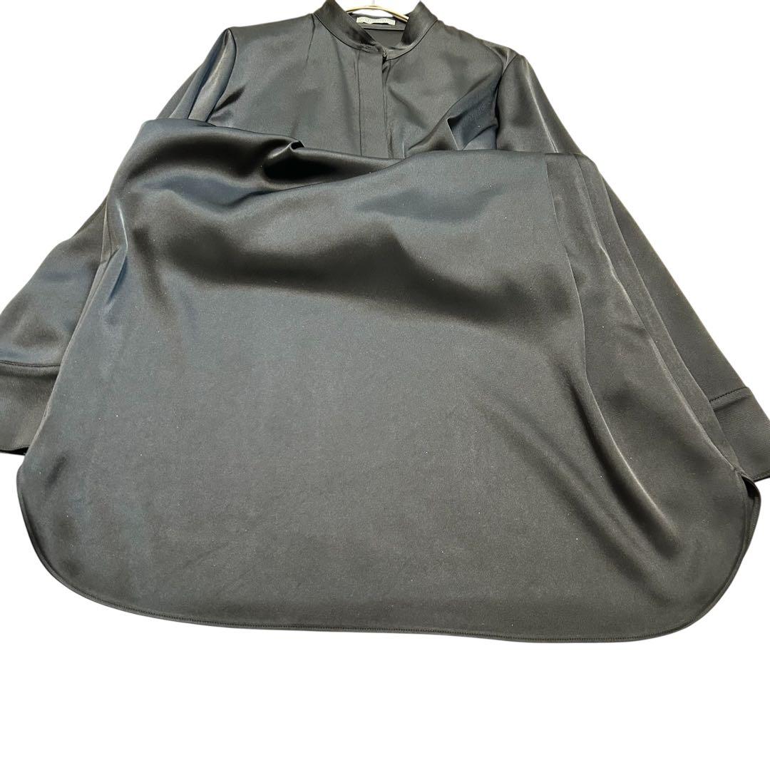 美品✨️theory luxe サテンシャツワンピース ウオッシャブル