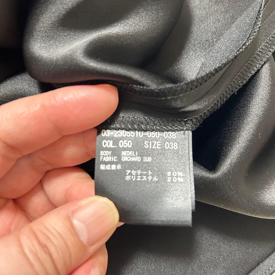 美品✨️theory luxe サテンシャツワンピース ウオッシャブル