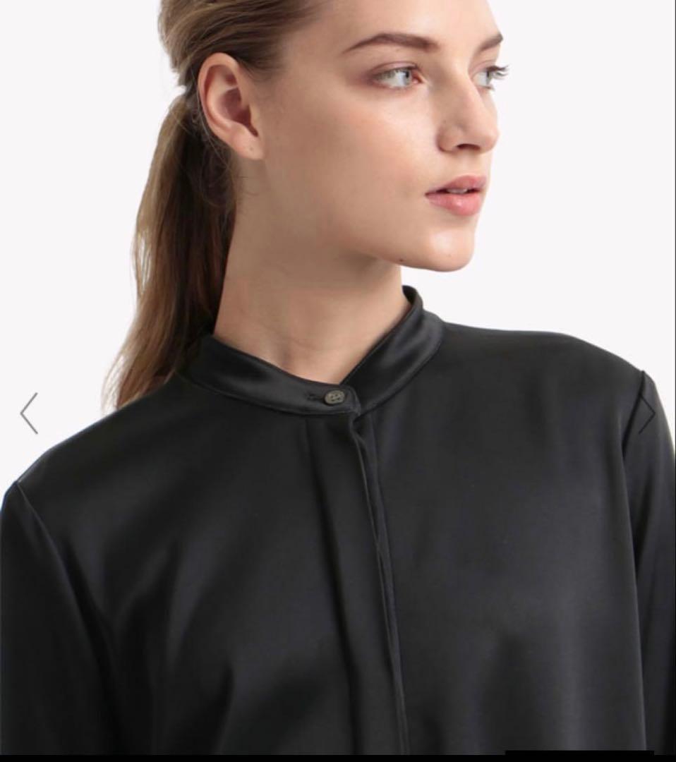 美品✨️theory luxe サテンシャツワンピース ウオッシャブル