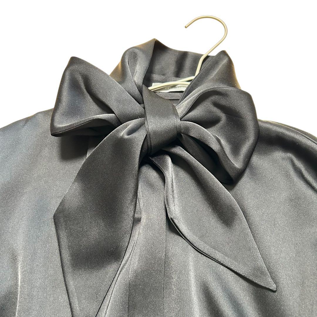 美品✨️theory luxe サテンシャツワンピース ウオッシャブル