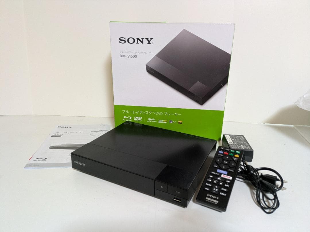 24年製 美品　SONY BDP-S1500 Blu-ray DVDプレイヤー