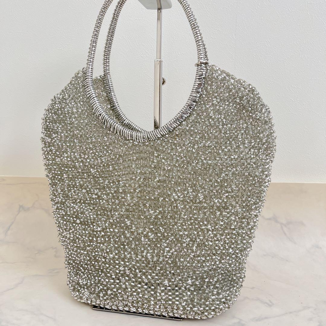 美品 ANTEPRIMA スタンダードII バスケットバッグ シルバー