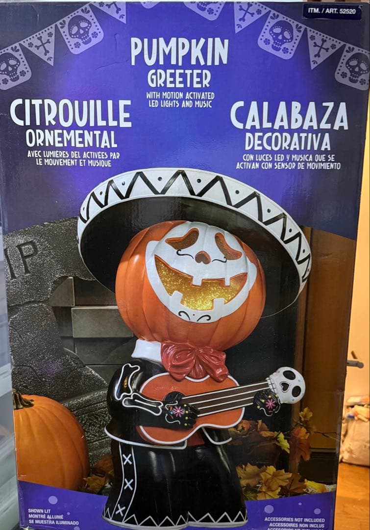 【新品・未使用】ハロウィン パンプキングリーター　高さ 61センチ