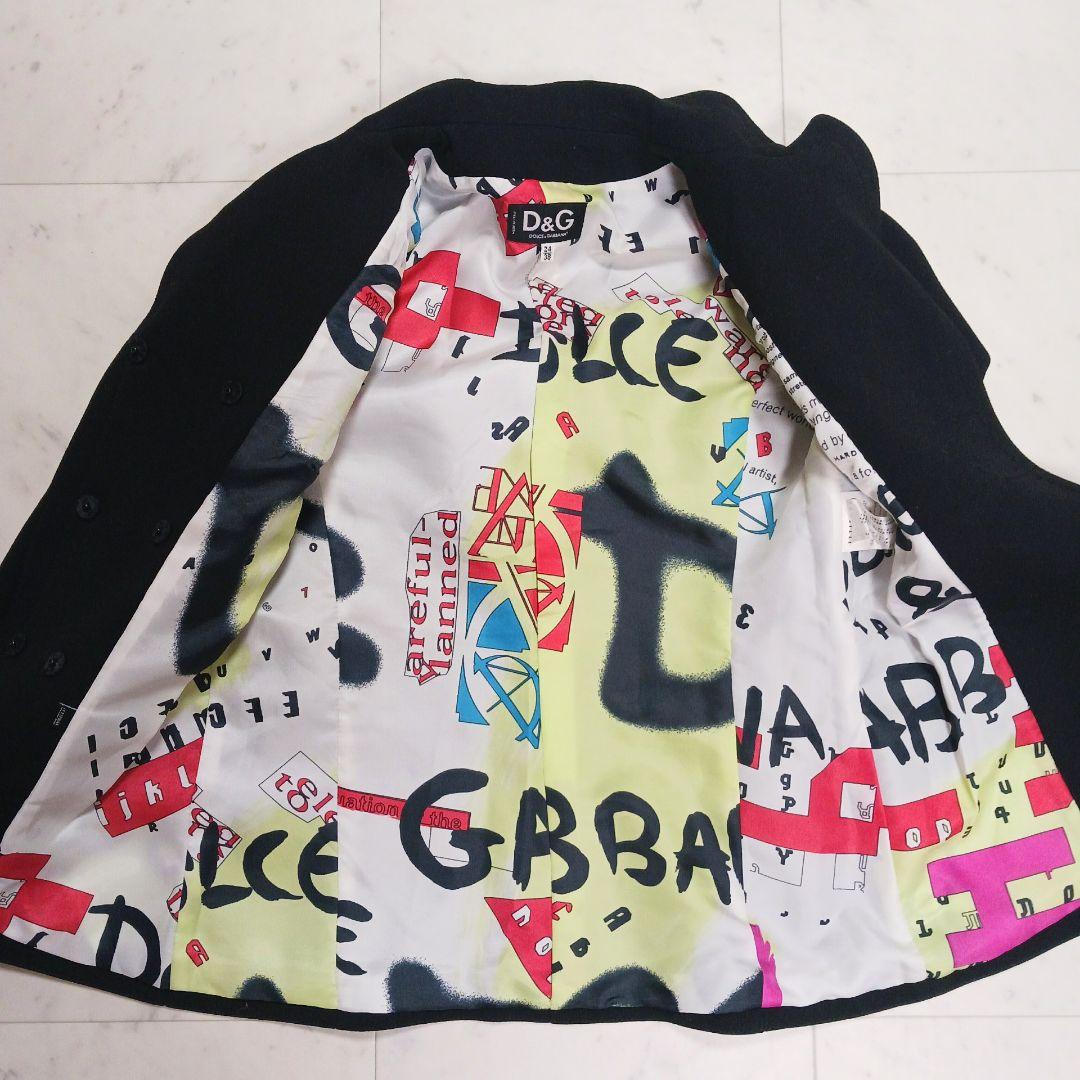 ドルチェアンドガッパーナ　ピュアウールジャケット　コート　黒　y2k