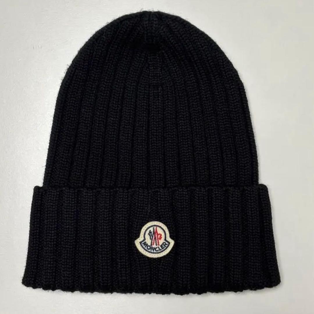 ね*こ様 Moncler 黒 ニット帽
