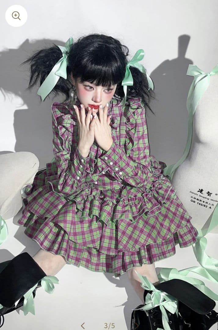 【CAT COCOON】A Doll's House スカート グリーンチェック