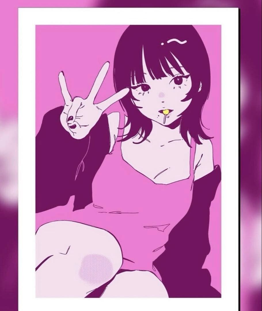 【直筆サイン入り】ぬごですが。 pink sprite シルクスクリーン