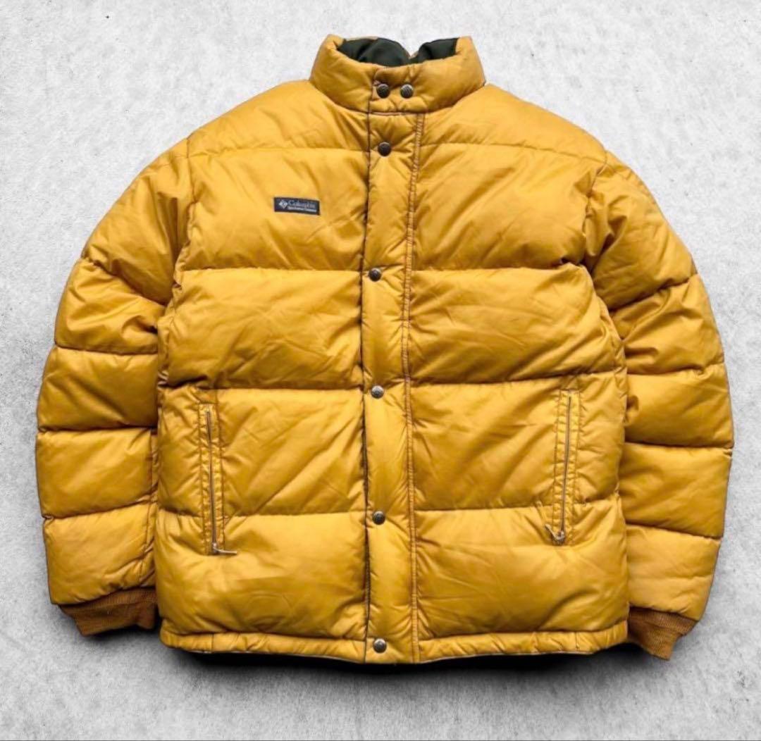 極暖❗️ 古着 90s Columbiaリバーシブルダウンジャケット 値下げ可❗️