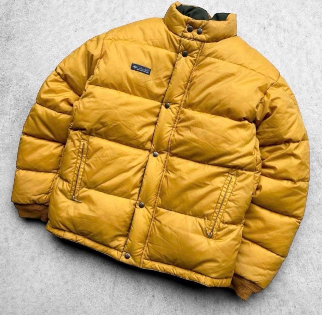 極暖❗️ 古着 90s Columbiaリバーシブルダウンジャケット 値下げ可❗️
