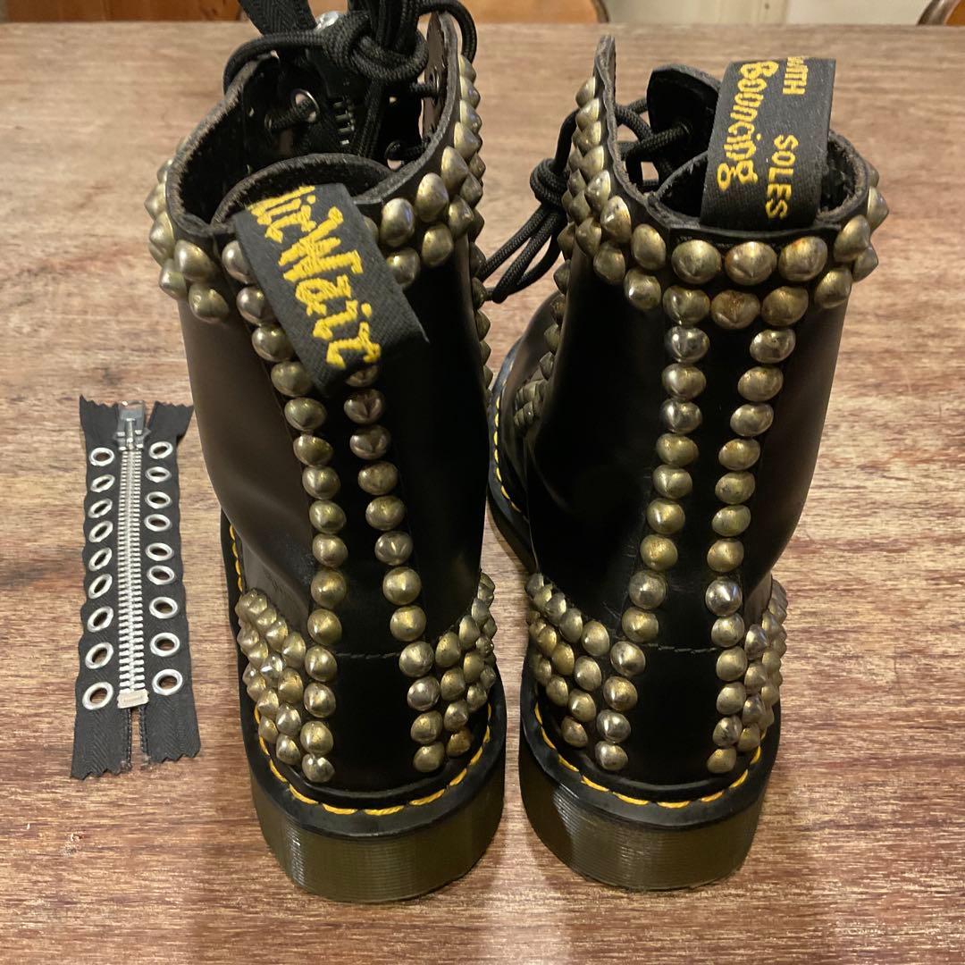 美品！ドクターマーチン スタッズ カスタム 10ホール ブーツ 1919 黒