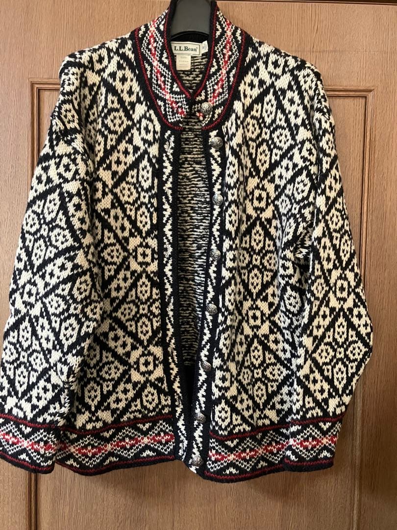 二宮こずえさん着用！エルエルビーン チロルニットカーディン ノルディック