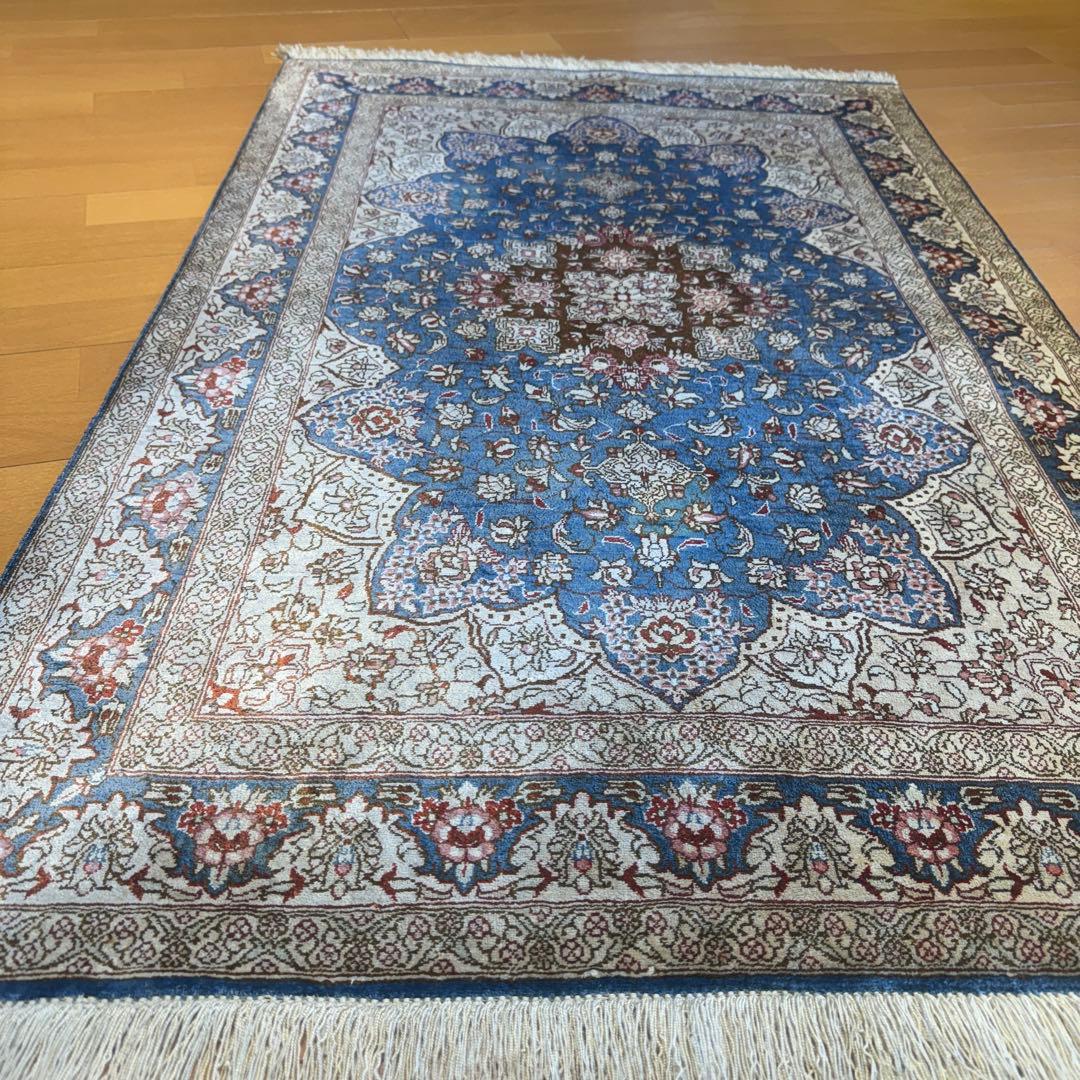 ペルシャ絨毯　100%SILK QOM 120&78cm